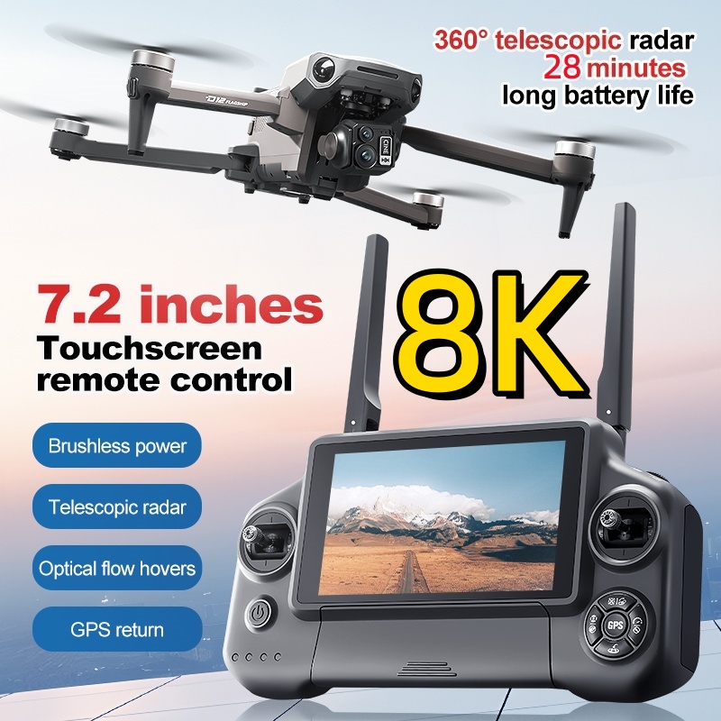 Drone Gps Module - 8K 3 Axis Gimbal Brushless 7.2in