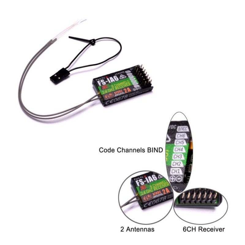 Drone Antenna - Flysky FS-IA6 Receiver 6CH Dual Antenna