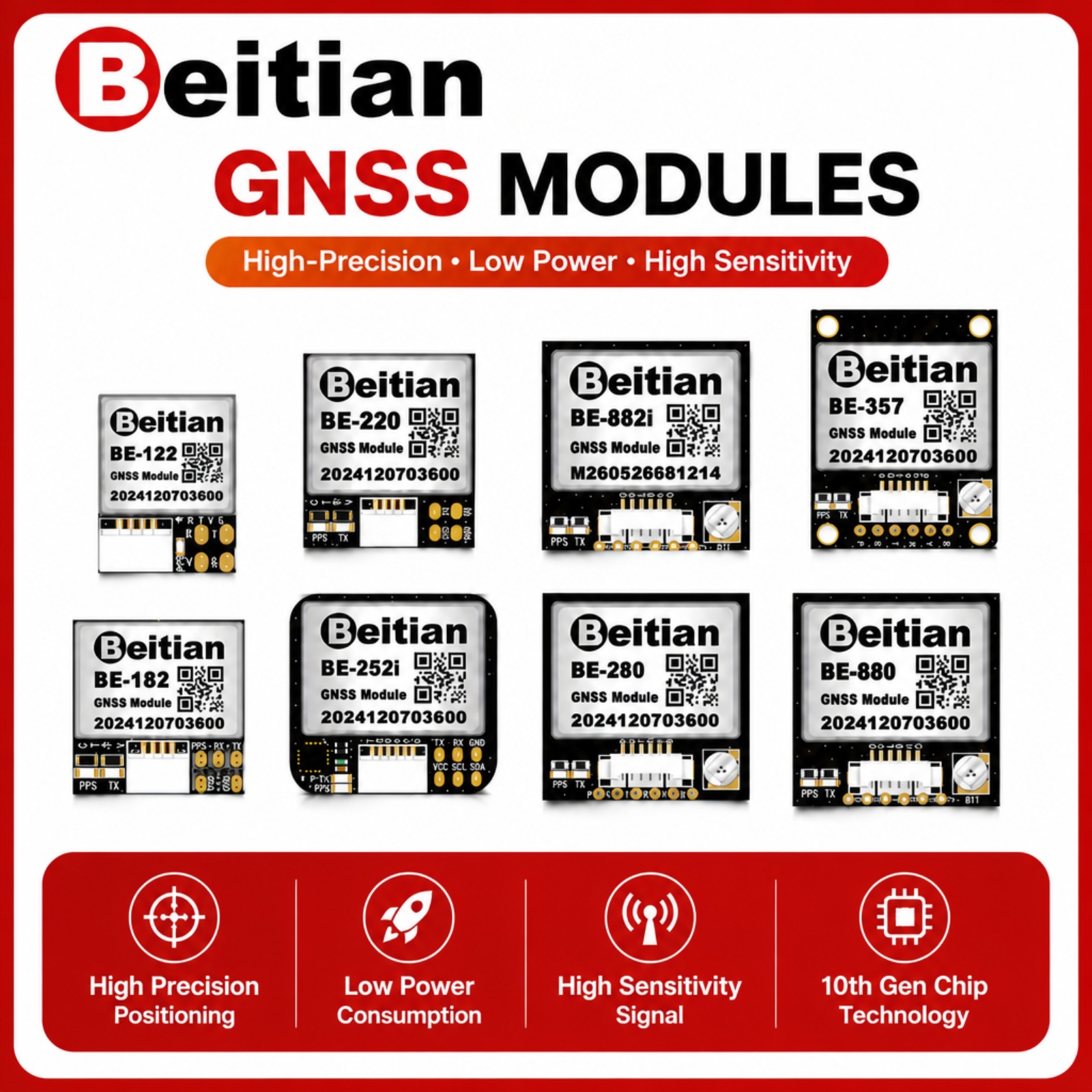 Drone Gps Module - Beitian M10 Triple Mode GNSS Compass