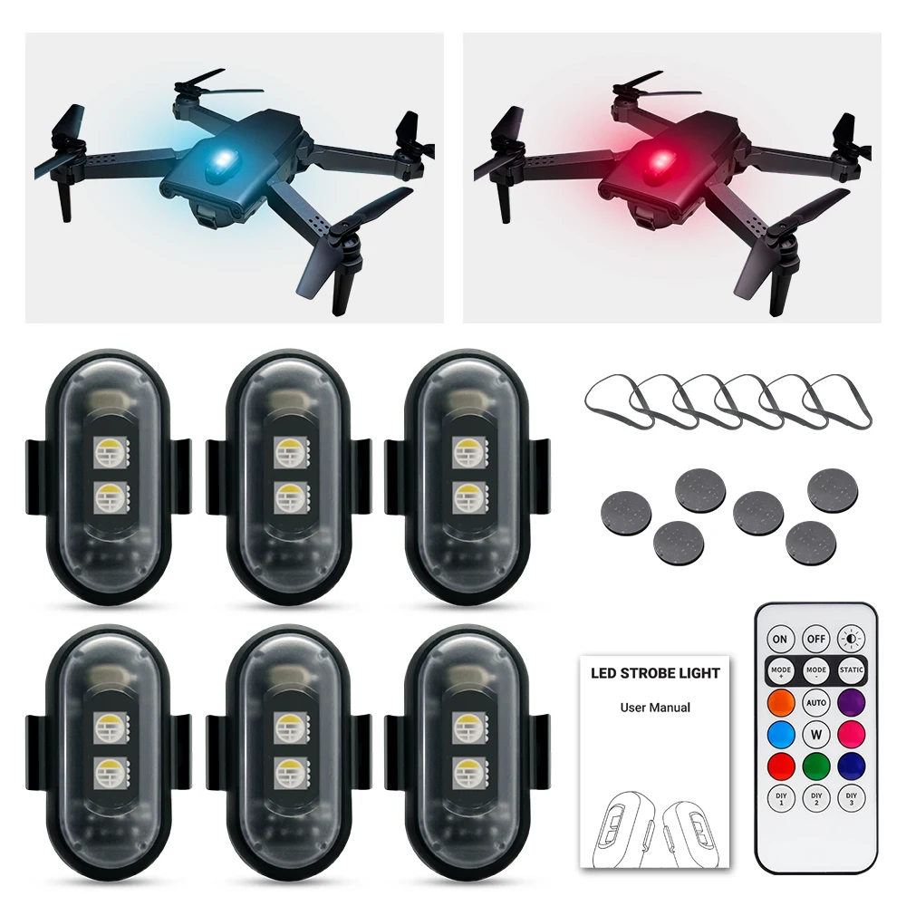 Drone Led Light - Motorcycle Strobe Light, APP Controlled RGB