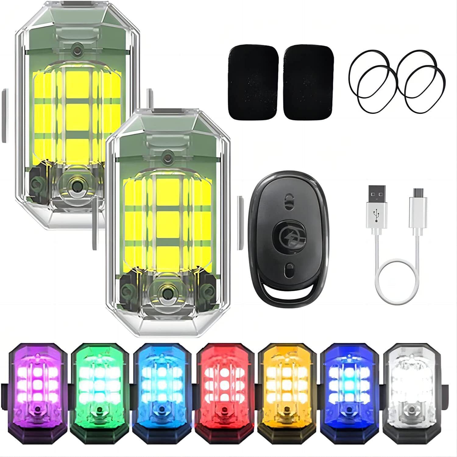 Drone Led Light - 1/2/4Pc Remote Motorcycle Lights RC Drone