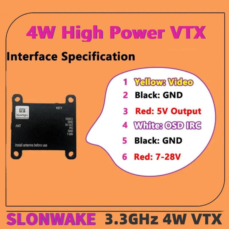 SLONWAKE FPV 3.3G 16CH 4000mW  - Drone Antenna review and price