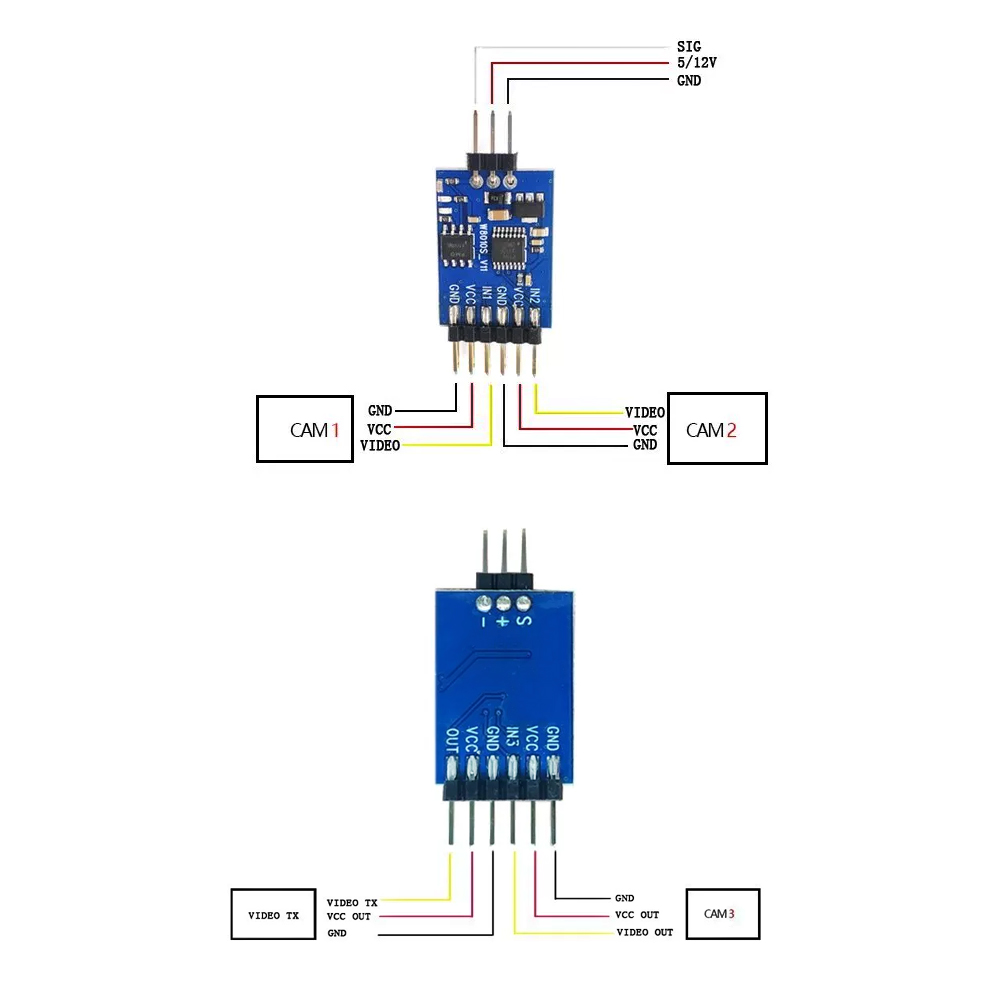 5.8G 3 Channel Video Switcher  - Drone Receiver review and price